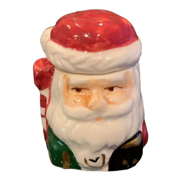 VINTAGE Ceramic 8pc MIniature Santa Claus Christmas TEA SET Replacement READ - Picture 6 of 11